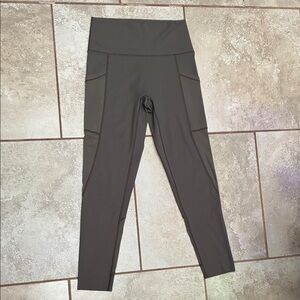 Aerie High-Rise Gray “GOALS” Leggings